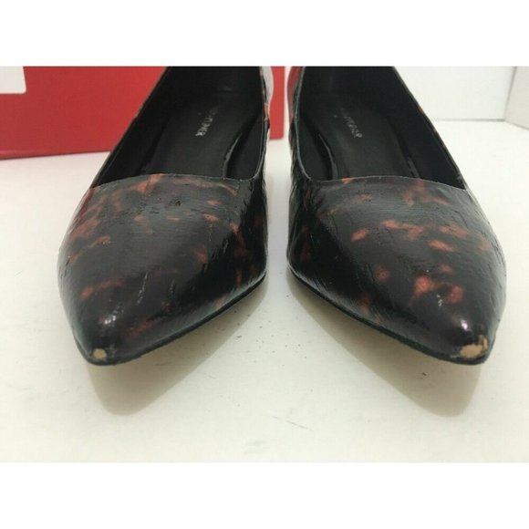 Donald J Pliner Gali Printed Pointed Toe Heel Pump Black Patent Leather US 8 - Picture 9 of 12